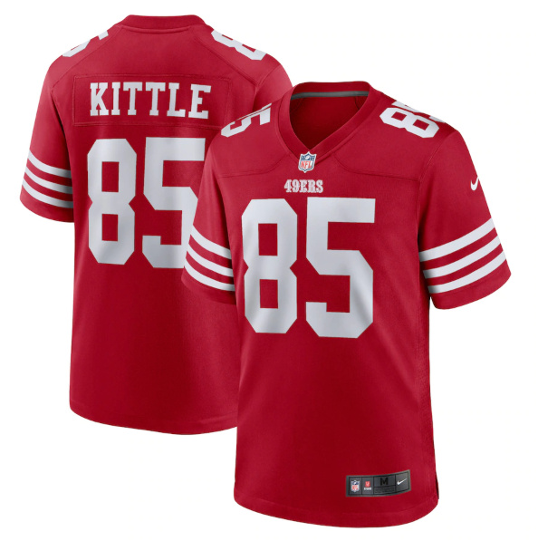 Women's San Francisco 49ers #85 George Kittle Red Stitched Jersey(Run Small)